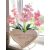 Egyedi szíves ajándék élethű orchideával
